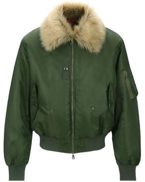 ANDERSSON BELL Fur Collar Ma-1 Pilot Jacket - Green