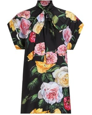 Dolce & Gabbana Silk Button-Up Shirt For - Multicolour