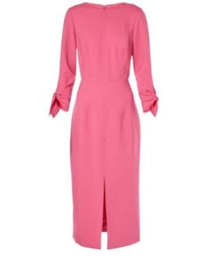 Carolina Herrera Wool-Blend Midi Dress - Pink