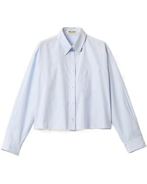 Miu Miu Cotton Shirt - Blue