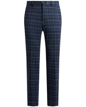 Etro Check Jersey Trousers - Blue