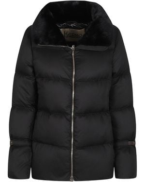 Herno Long-Sleeved Down Jacket - Black
