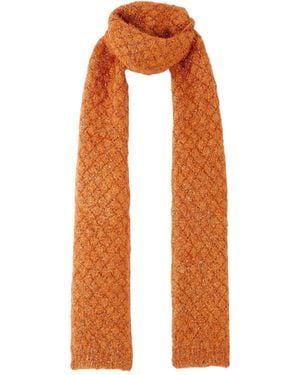 Dries Van Noten Metallized Knitted Scarf - Orange
