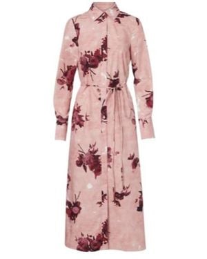 Erdem Floral Cotton Poplin Shirt Dress - Pink