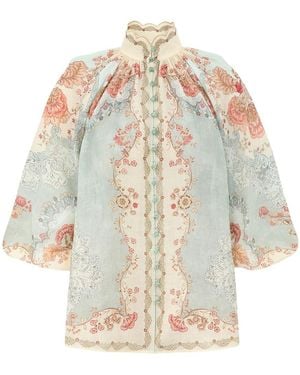 Zimmermann Daylight Wallpaper Floral Mint Blouse - Multicolour