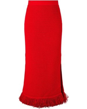 Bottega Veneta Simple Middle Skirt - Red