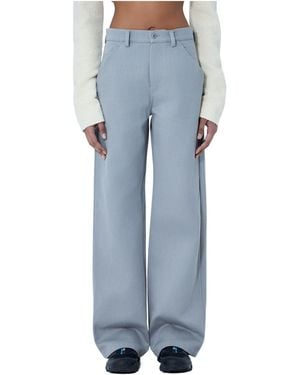 Rier Wide-Leg Tailored Pants - Blue