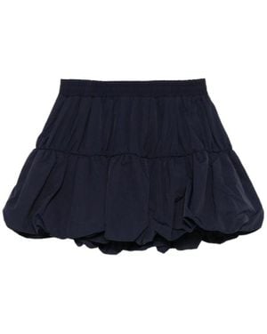 Sea Mirian Bubble-Hem Ruffled Mini Skirt - Blue