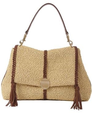 Chloé Chloé Penelope Medium Shoulder Bag - Natural