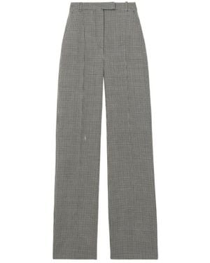 McQueen Gingham Check Tailored Pants - Gray