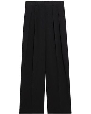 Theory High Waist And Wide Legs Casual Trousers - Black