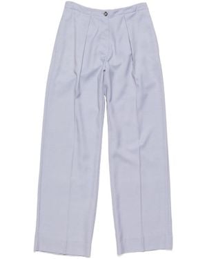 Acne Studios Mid-Waist Wide Leg Tailored Pants - Blue