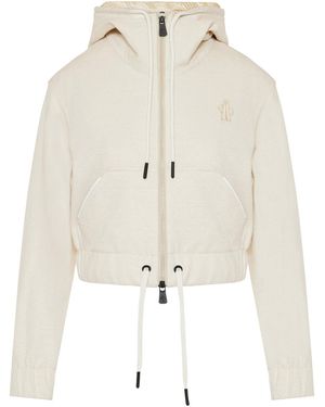 Moncler Zip-Up Hoodie - White