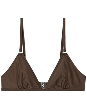 Filippa K Gathered-Back Bikini Top - Brown