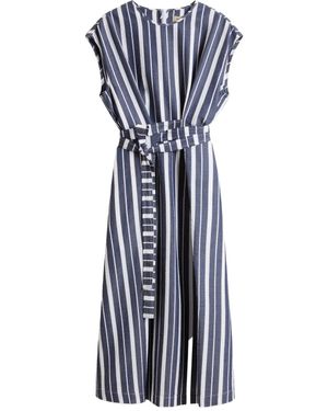 Woolrich Striped Belted Dress - Blue