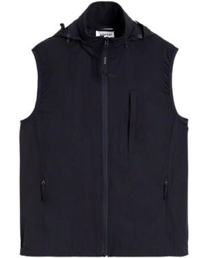 Aspesi Stand-Up Collar Zip-Up Vest - Blue