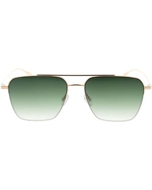 Barton Perreira Armstrong Aviator Frame Sunglasses - Green