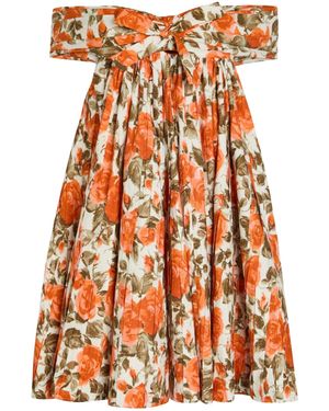 Chloé Floral Print Dress - Orange