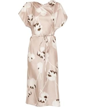 Soeur Felicie Floral Tie Dress - Natural