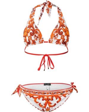 Dolce & Gabbana Halter Bikini - Red