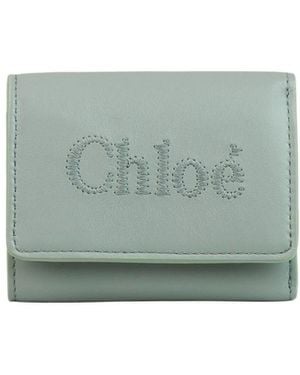 Chloé Chloé Sense Mini Trifold Wallet - Green