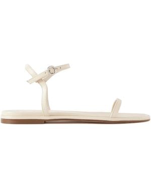 Aeyde Solid Color Leather Sandals - White