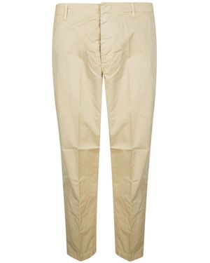 Dondup Straight Leg Gabardine Trousers - Natural