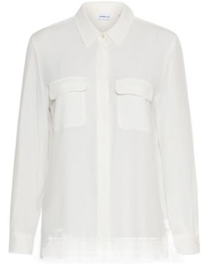 Marella Silk-Blend Crepe Shirt - White