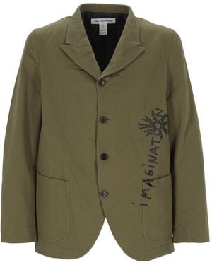 Comme des Garçons Long-Sleeved Suit Jacket - Green