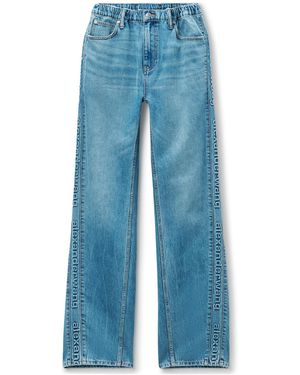 Alexander Wang Logo-Embossed Balloon Jeans - Blue