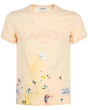Lanvin X Gallery Dept. Logo Embroidered T-Shirt - Natural