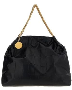 Stella McCartney Falabella Embossed Drawstring Tote Bag - Black