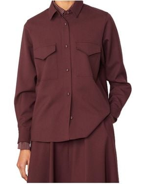 Officine Generale Button-Down Long-Sleeved Shirt - Purple