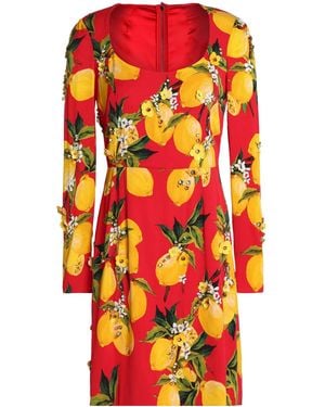 Dolce & Gabbana Mini Dress Silk, Elastane - Red
