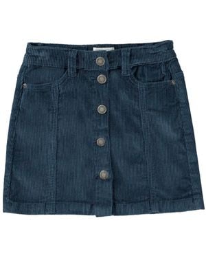 Molo Bera Ribbed-Detail Corduroy Skirt - Blue