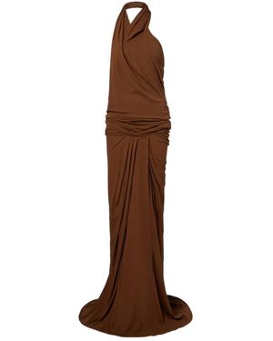 Entire studios Shroud Cotton-Blend Jersey Maxi Dress - Brown