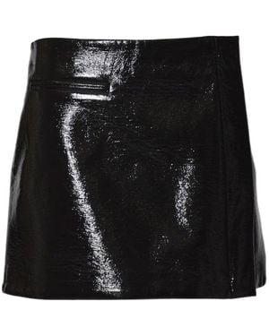 Courreges Solid Colour Midi Skirt - Black