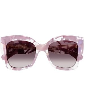 Chloé Chloé Eyewear Oversize Frame Sunglasses - Purple