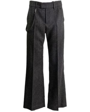 Courreges Courrèges Strap-Detailed Wide-Leg Trousers - Black
