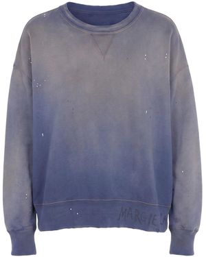 Maison Margiela Tie-Dyed Sweatshirts - Blue