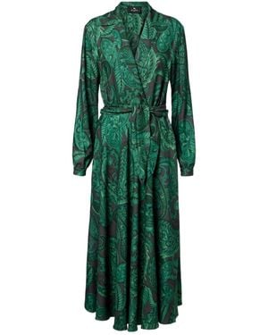 Etro Belted Midi Dress - Green