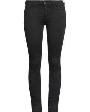DIESEL Solid Color Skinny Jeans - Black