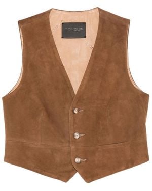 Dondup V-Neck Waistcoat - Brown