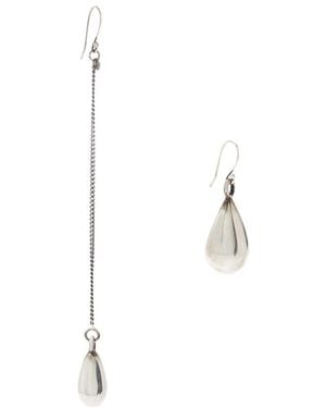 Ann Demeulemeester Logo Earrings - White