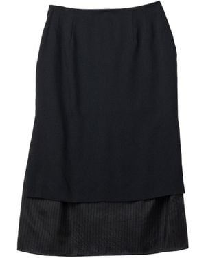 Dries Van Noten Tiered Skirt - Black