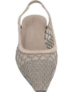 Brunello Cucinelli Pointed-Toe Flat Shoes - White