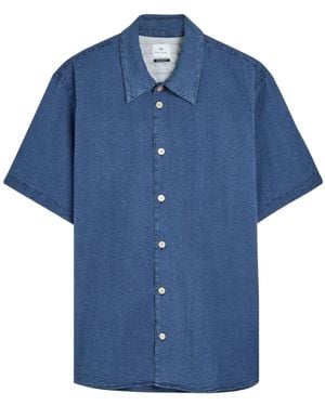 Paul Smith Relaxed Textured Cotton Shirt - Blue
