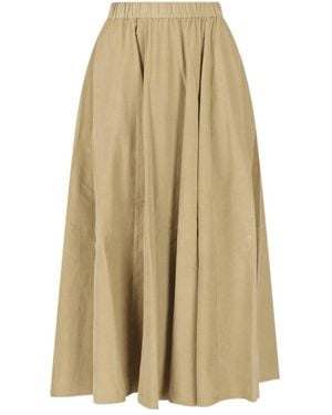 Aspesi Gathered Cotton Skirt - Natural