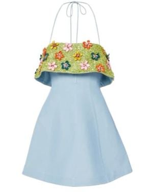 ALÉMAIS Yasmine Embellished Minidress - Blue