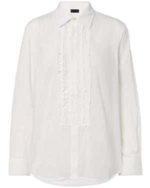 Nili Lotan Nathael Ruffled Cotton Poplin Shirt - White